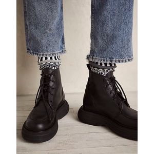 • free people leather lace up boots •